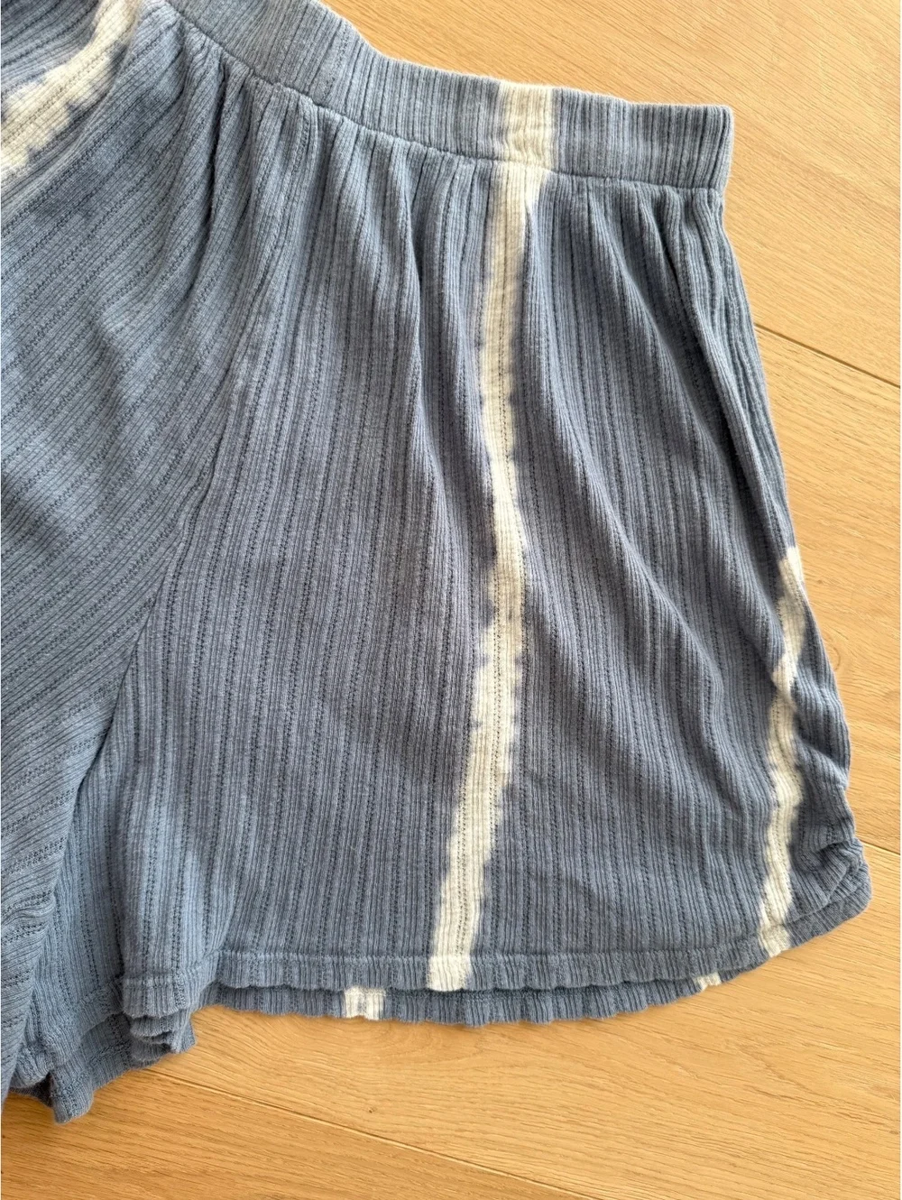 Intimately Free People Little Dream Blue Tie-dye Pointelle Pull-on Size Small